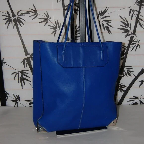 ❤️Alexander Wang ITALY Real Soft Leather Bag Double Prisma Shopper Tote Handbag - Picture 9 of 12